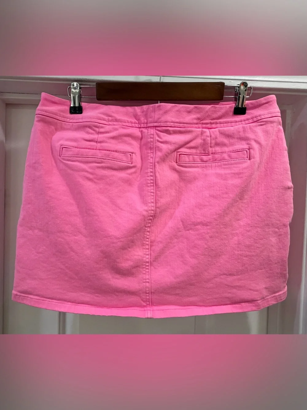 Lilly Pulitzer Colette Pink Denim Skort Skirt Size 10